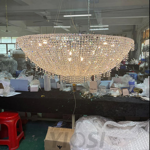 Semi Circle Crystal Modern Pendant Light Chandelier