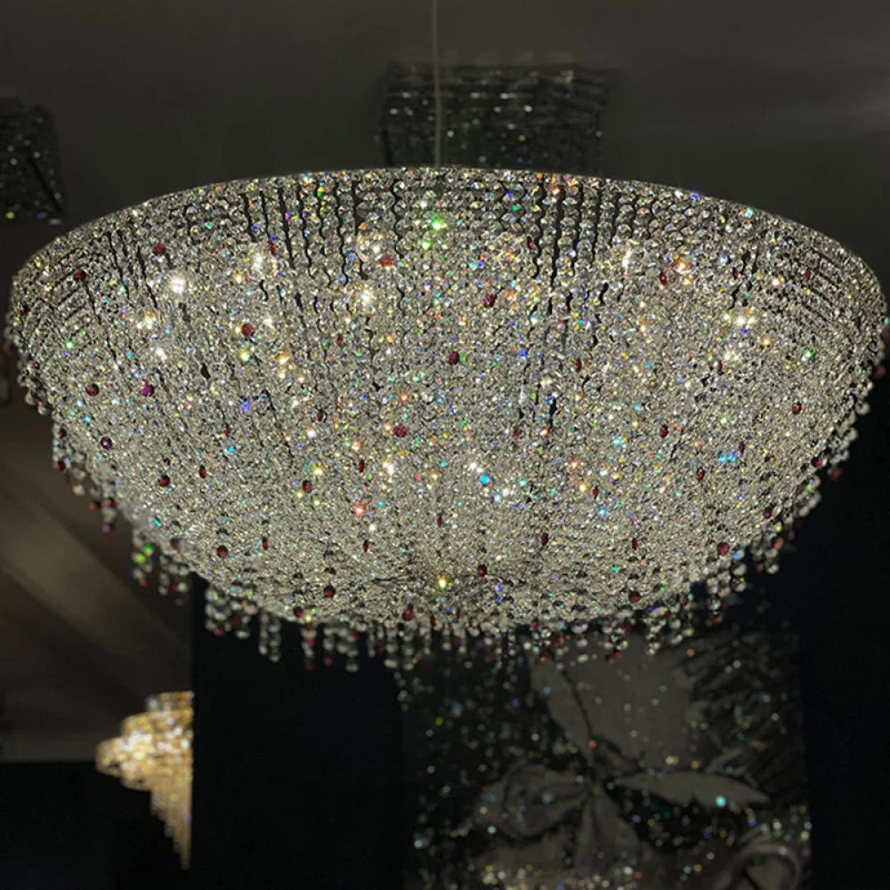 Semi Circle Crystal Modern Pendant Light Chandelier