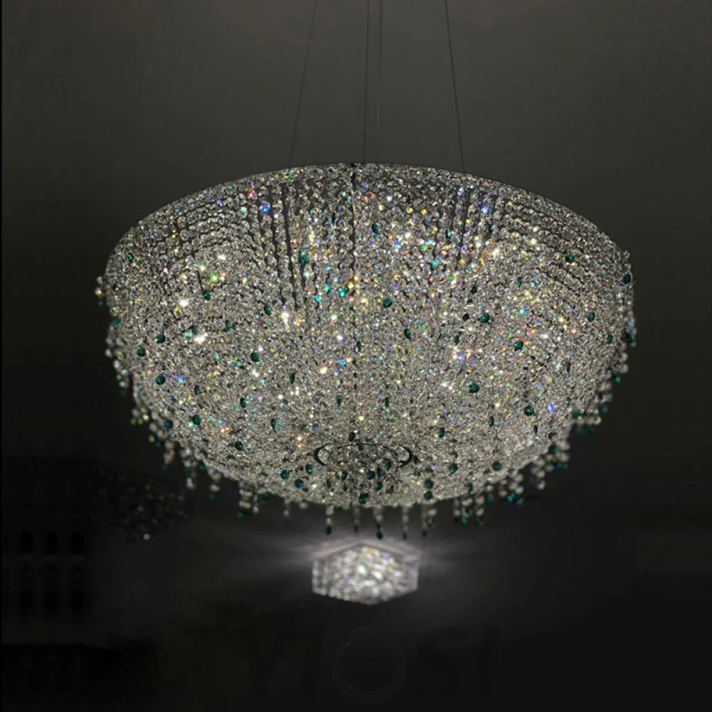 Semi Circle Crystal Modern Pendant Light Chandelier