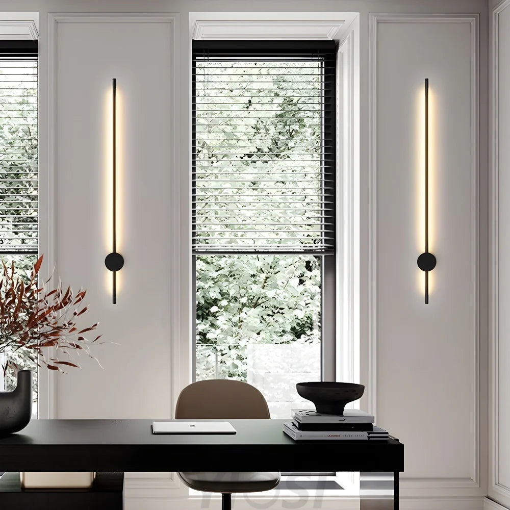 Slim Linear LED Wall Light – Adjustable Length, Dimmable, Modern Finish