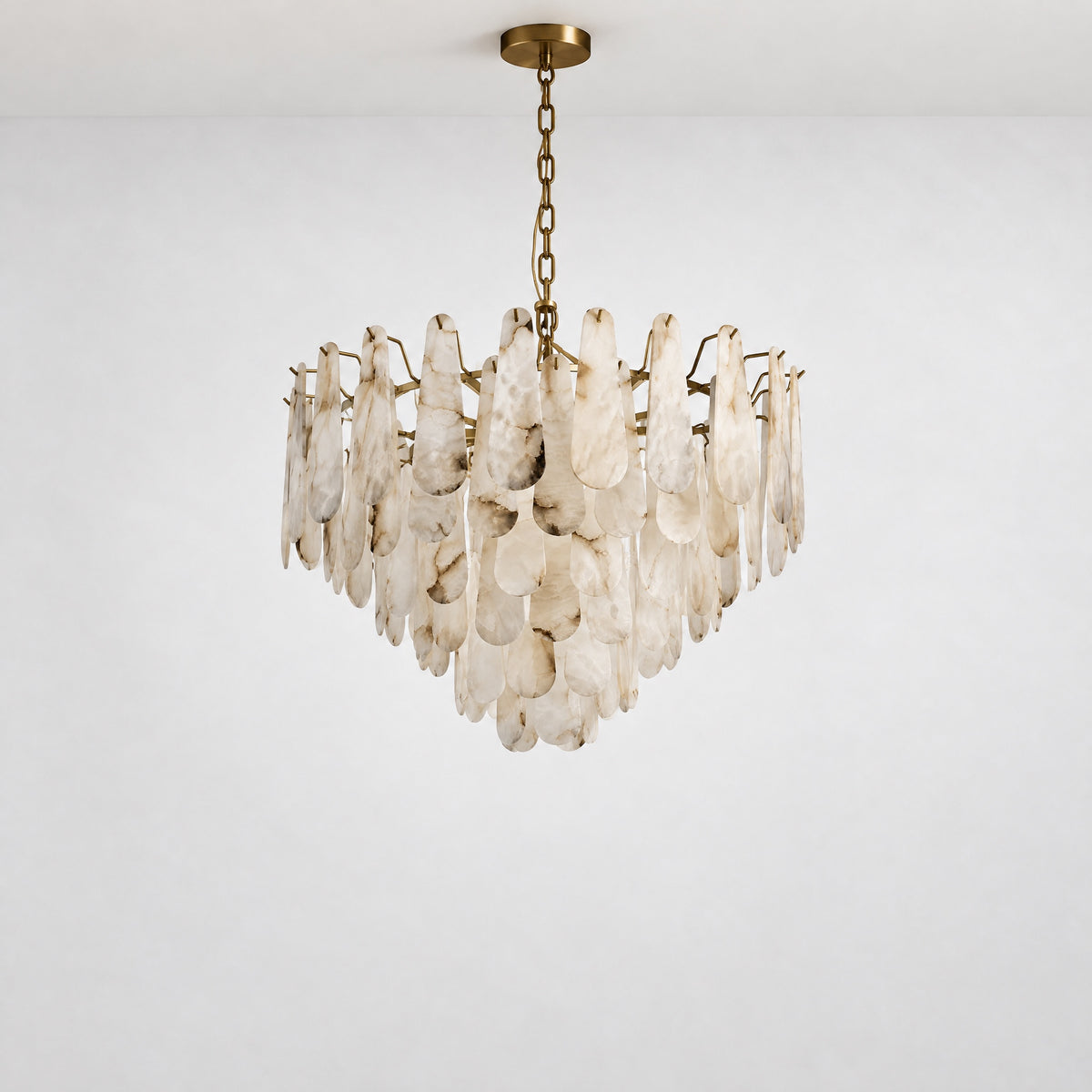 Seraphina Shell Teardrop Chandelier – lights off