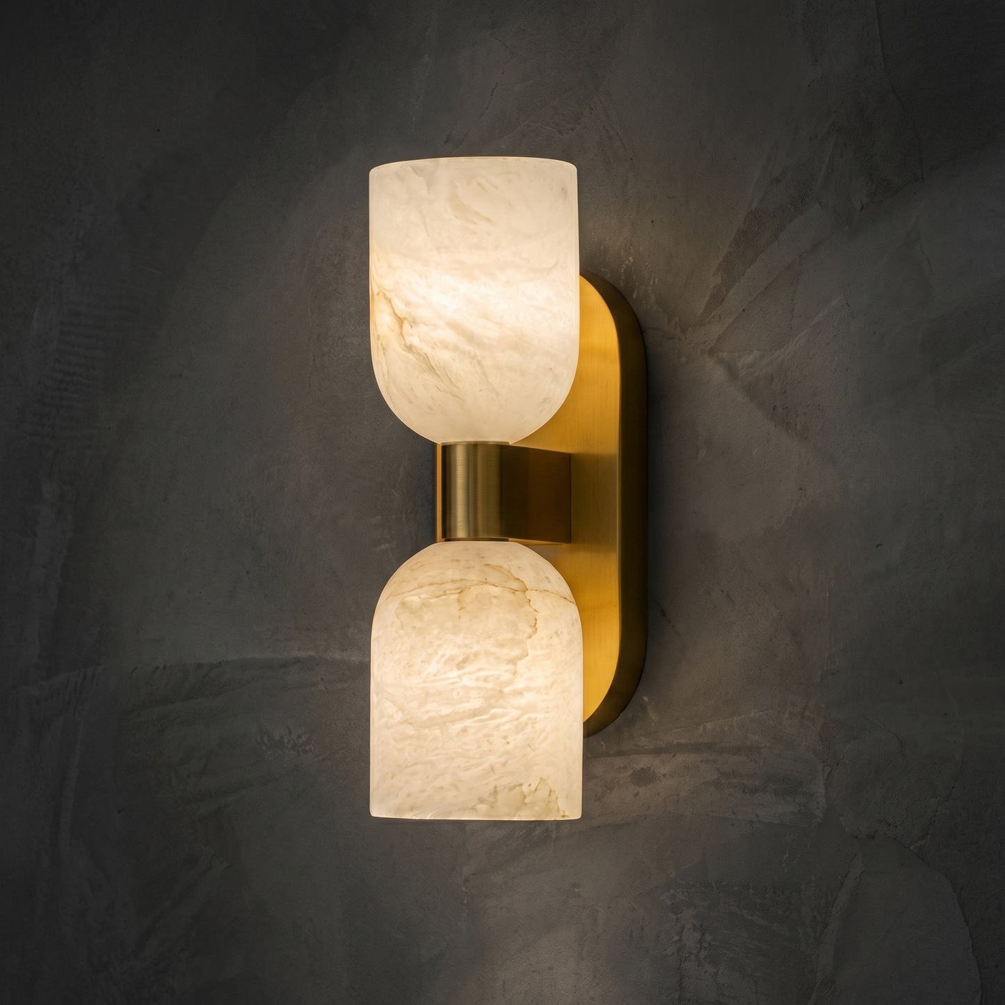 Yiosi Sfera Twin Cup Alabaster Wall Sconce - Image 1