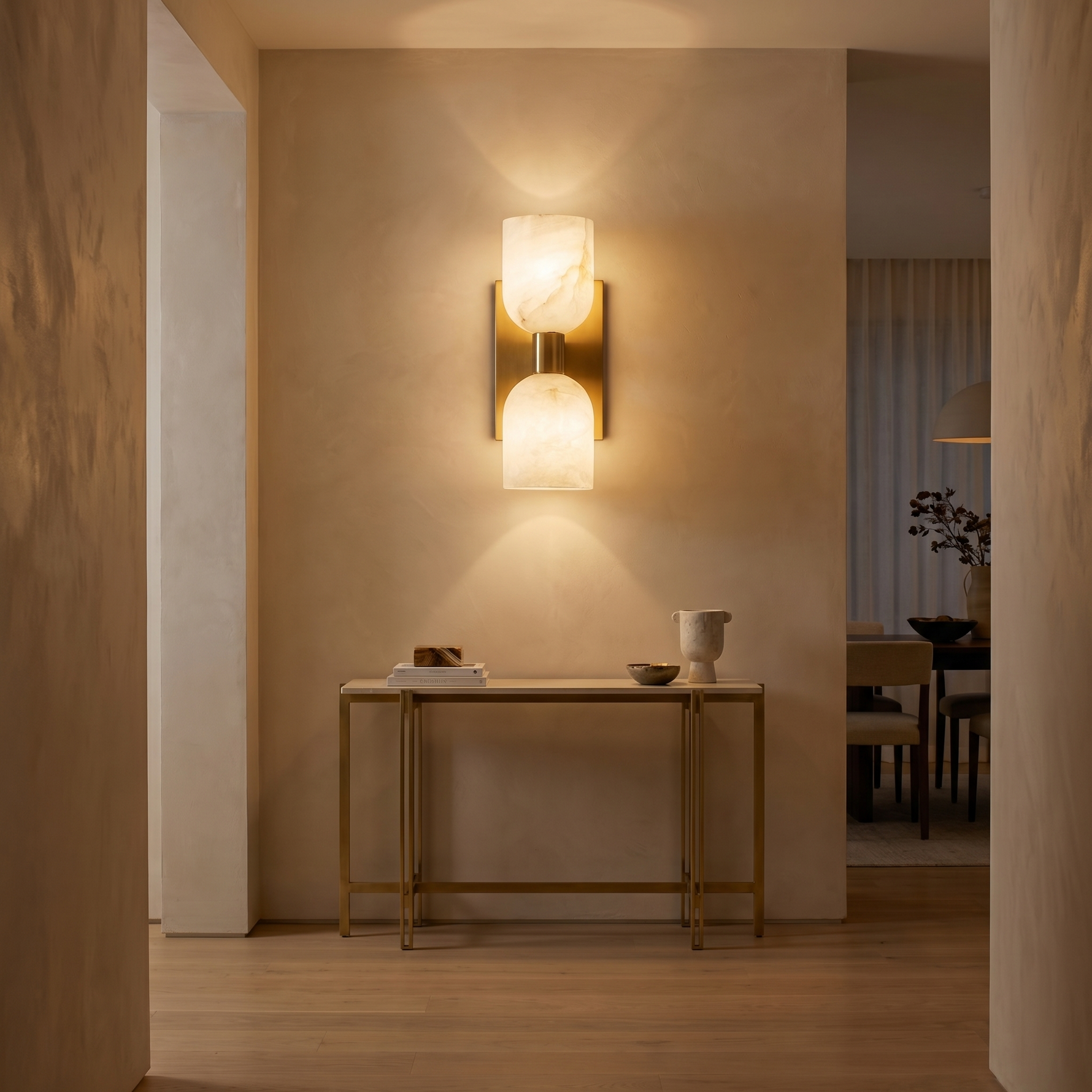 Yiosi Sfera Twin Cup Alabaster Wall Sconce - Image 4