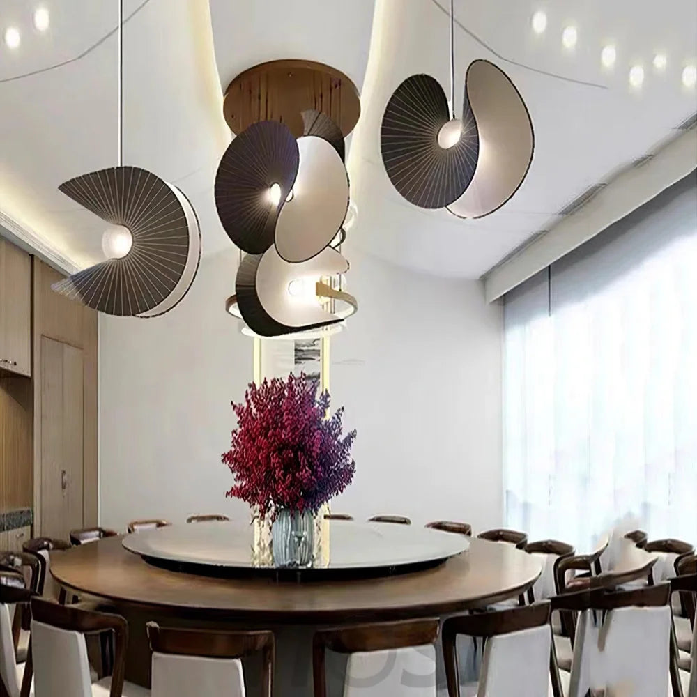 Shell Nordic Pendant - Pleated-1-Yiosilamp
