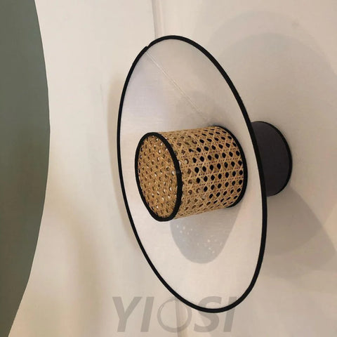 Singapour Conical Wall Light ∅ 15.8″ - Bloom, Rattan-1-Yiosilamp