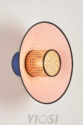 Singapour Conical Wall Light ∅ 15.8″ - Bloom, Rattan-1-Yiosilamp