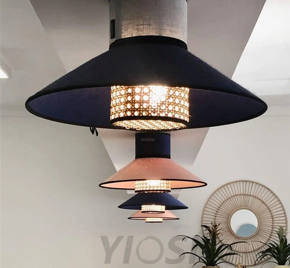 Singapour Conical Wall Light ∅ 15.8″ - Bloom, Rattan-1-Yiosilamp