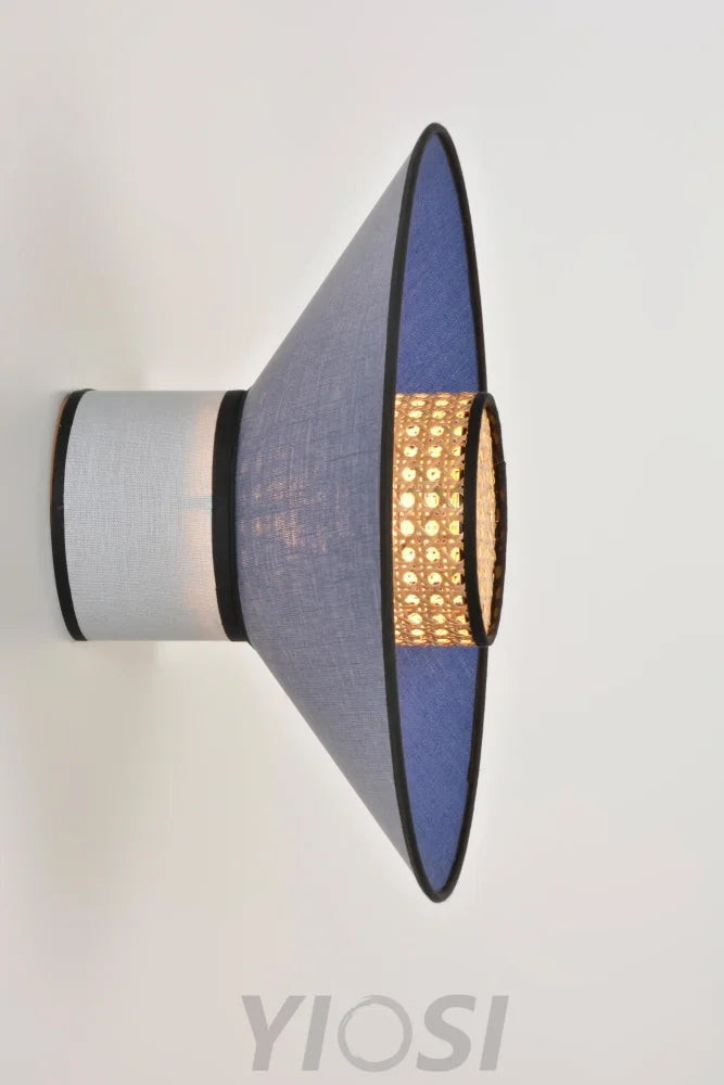 Singapour Conical Wall Light ∅ 15.8″ - Bloom, Rattan-1-Yiosilamp