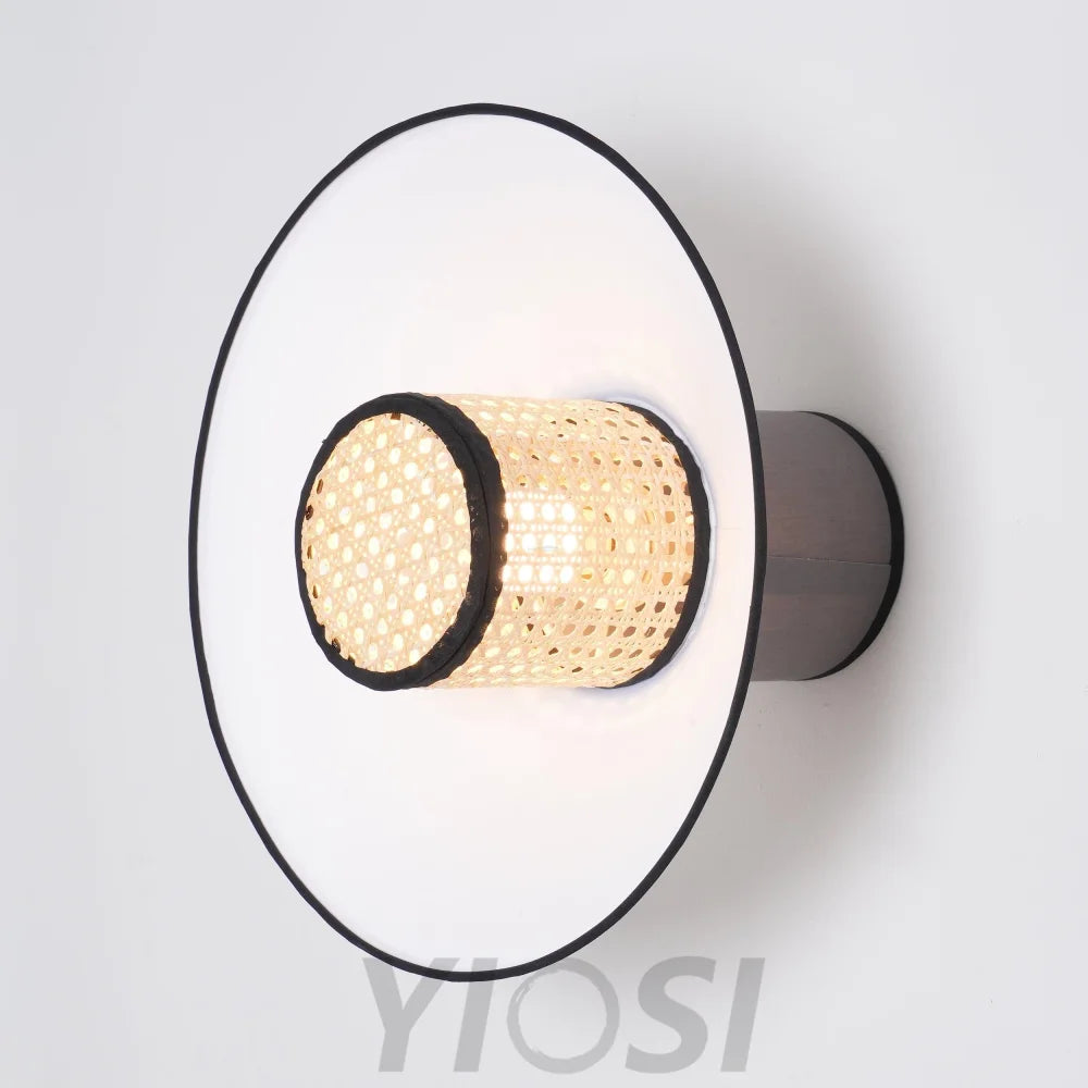 Singapour Conical Wall Light ∅ 15.8″ - Bloom, Rattan-1-Yiosilamp