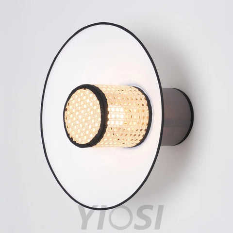Singapour Conical Wall Light ∅ 15.8″ - Bloom, Rattan-1-Yiosilamp