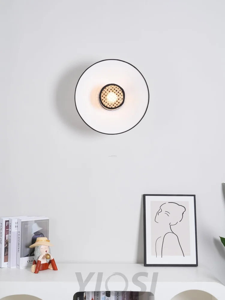 Singapour Conical Wall Light ∅ 15.8″ - Bloom, Rattan-1-Yiosilamp