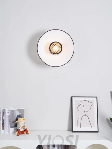 Singapour Conical Wall Light ∅ 15.8″ - Bloom, Rattan-1-Yiosilamp