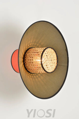 Singapour Conical Wall Light ∅ 15.8″ - Bloom, Rattan-1-Yiosilamp