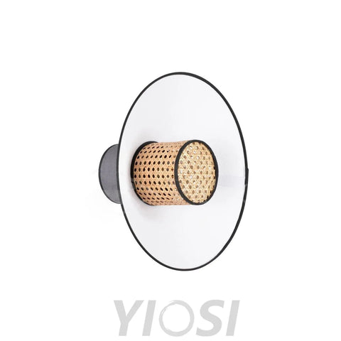 Singapour Conical Wall Light ∅ 15.8″ - Bloom, Rattan-1-Yiosilamp