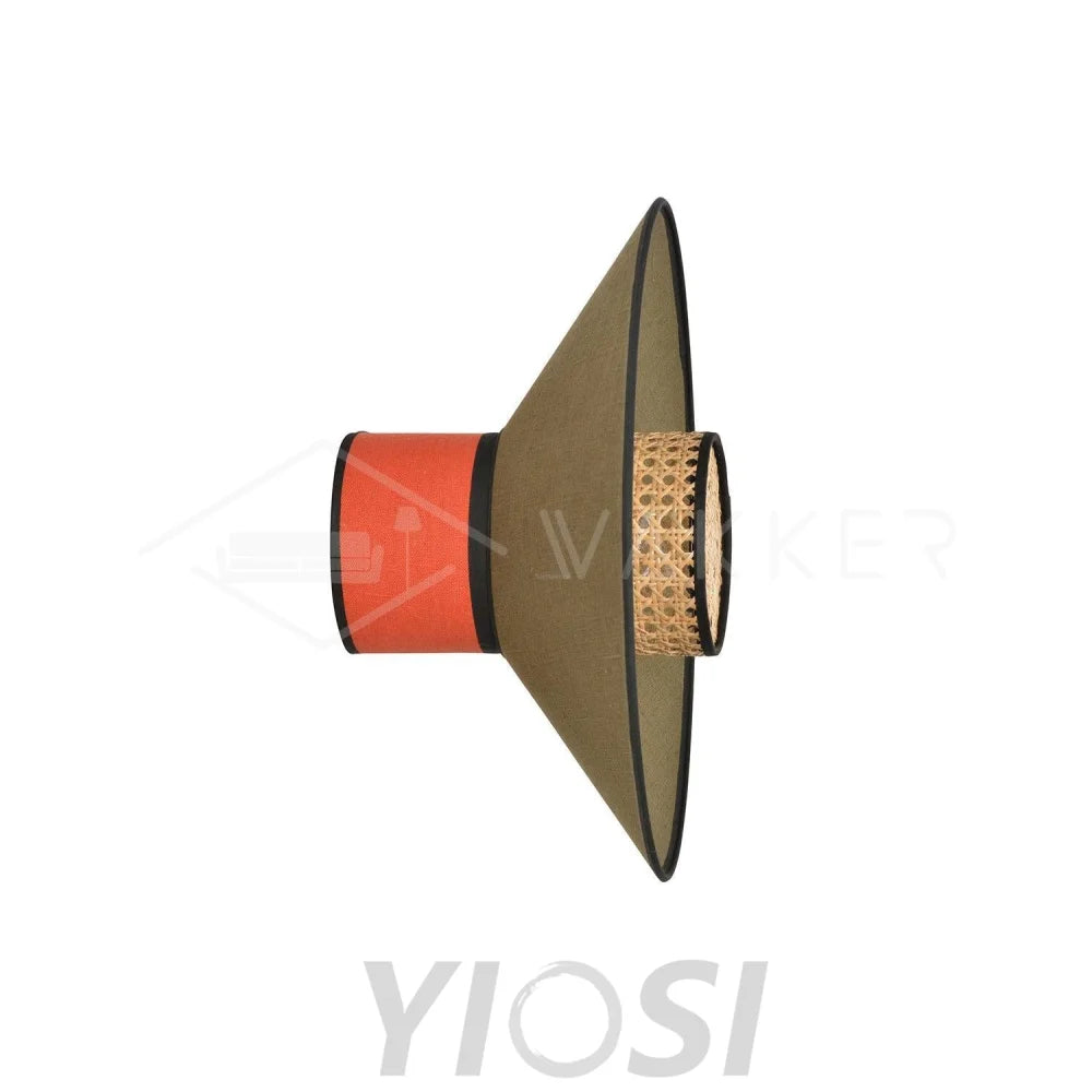 Singapour Conical Wall Light ∅ 15.8″ - Bloom, Rattan-1-Yiosilamp