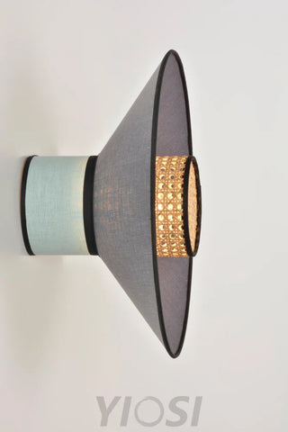 Singapour Conical Wall Light ∅ 15.8″ - Bloom, Rattan-1-Yiosilamp