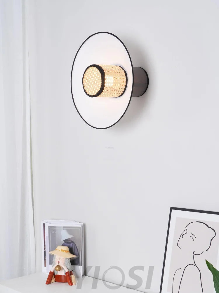 Singapour Conical Wall Light ∅ 15.8″ - Bloom, Rattan-1-Yiosilamp