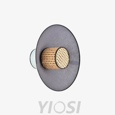 Singapour Conical Wall Light ∅ 15.8″ - Bloom, Rattan-1-Yiosilamp