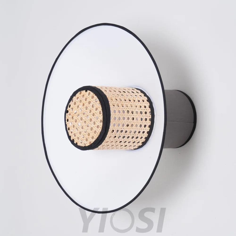 Singapour Conical Wall Light ∅ 15.8″ - Bloom, Rattan-1-Yiosilamp