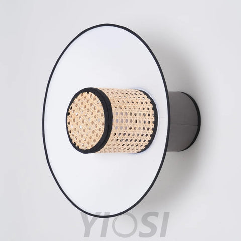 Singapour Conical Wall Light ∅ 15.8″ - Bloom, Rattan-1-Yiosilamp