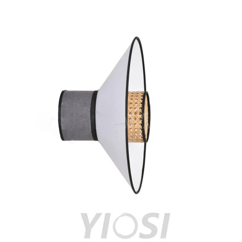 Singapour Conical Wall Light ∅ 15.8″ - Bloom, Rattan-1-Yiosilamp