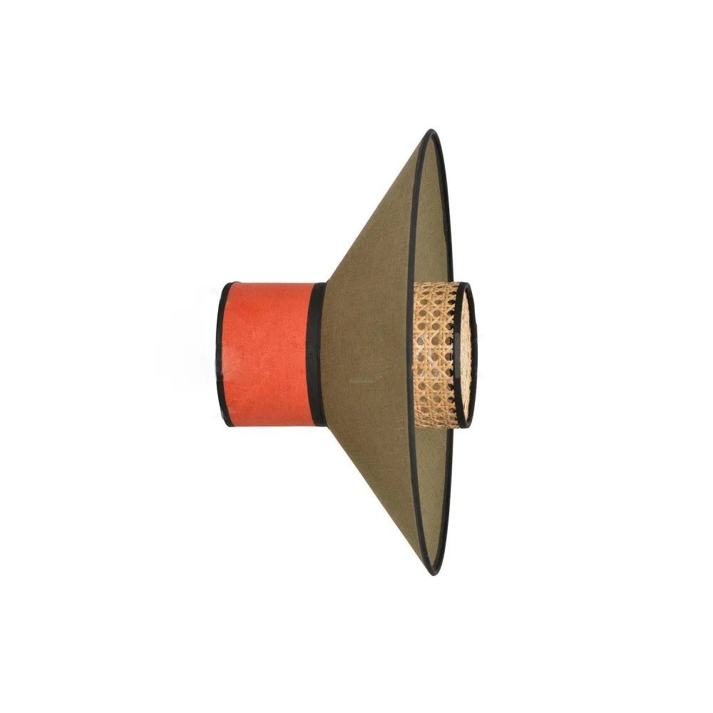 Singapour Conical Wall Light ∅ 15.8″ - Bloom, Rattan-1-Yiosilamp