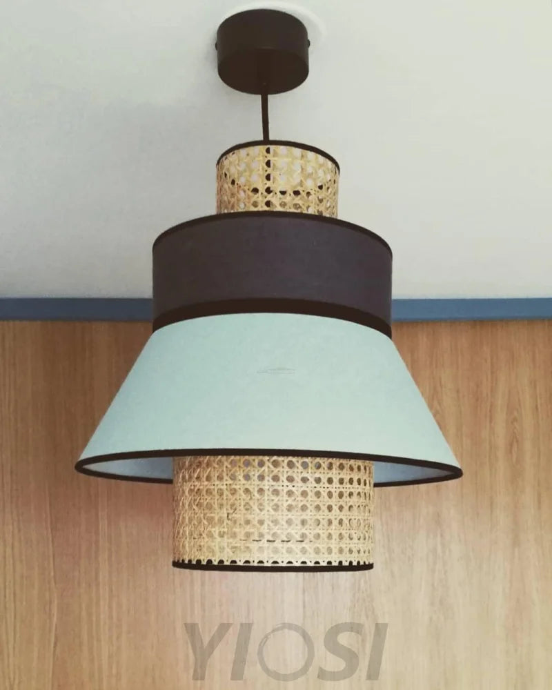 Singapour GM Suspended Lights  ∅ 15.8″ - Bloom, Rattan-1-Yiosilamp