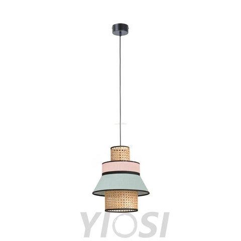 Singapour GM Suspended Lights  ∅ 15.8″ - Bloom, Rattan-1-Yiosilamp