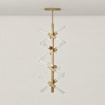 Siro Crystal Glass Helix Chandelier – lights off