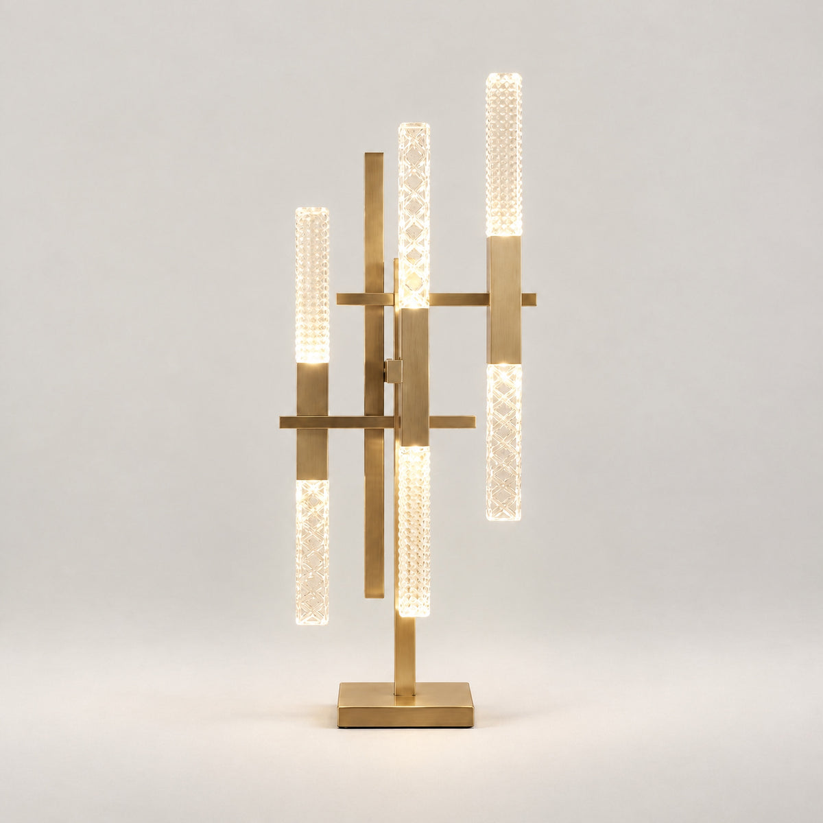 Siro Crystal Glass Table Lamp 12"