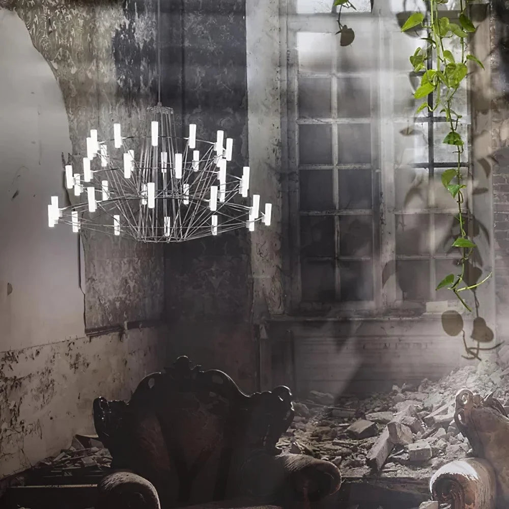 Sky Ballet Candle Chandelier ∅ 33.5″ ~∅ 39.8″ - Candle-1-Yiosilamp