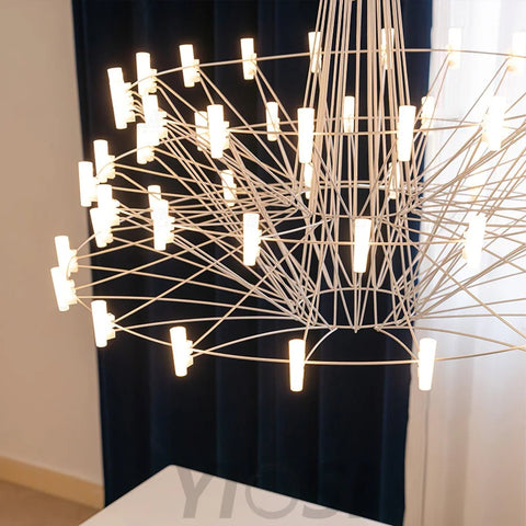 Sky Ballet Candle Chandelier ∅ 33.5″ ~∅ 39.8″ - Candle-1-Yiosilamp