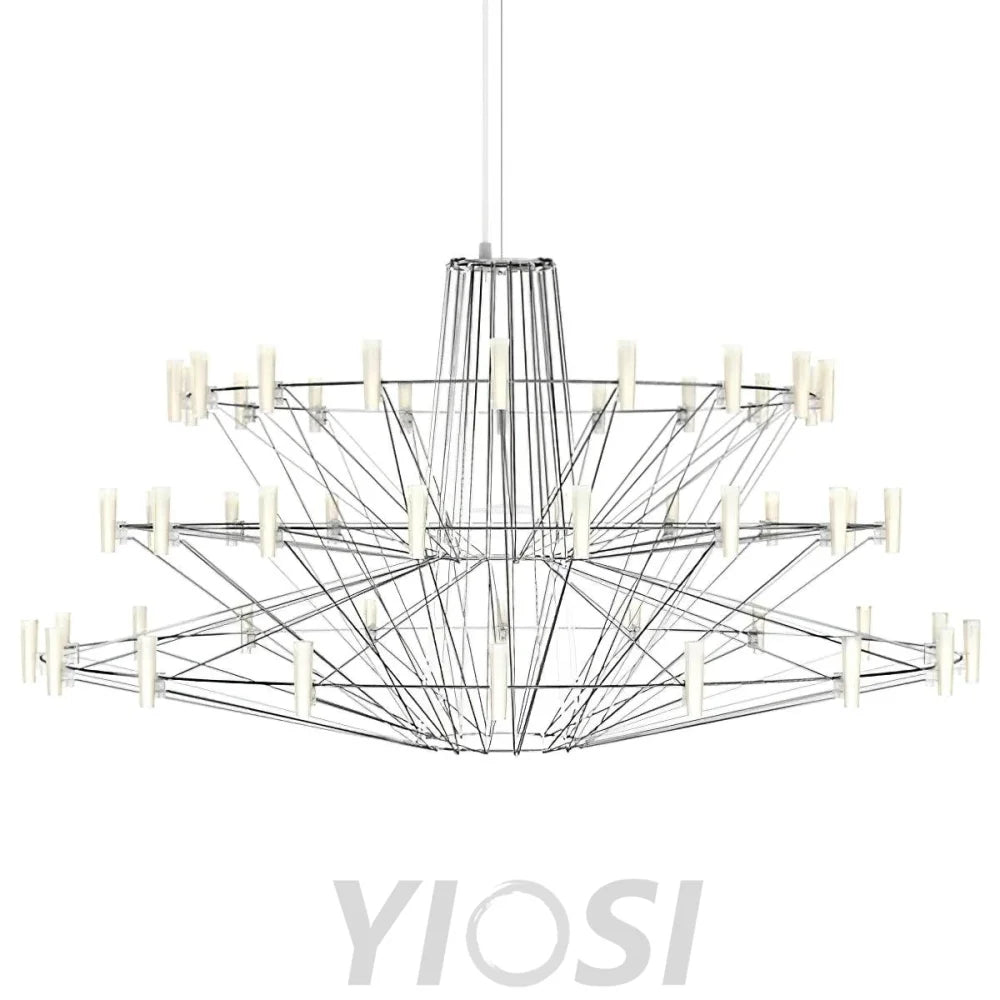 Sky Ballet Candle Chandelier ∅ 33.5″ ~∅ 39.8″ - Candle-1-Yiosilamp