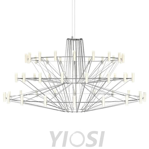 Sky Ballet Candle Chandelier ∅ 33.5″ ~∅ 39.8″ - Candle-1-Yiosilamp
