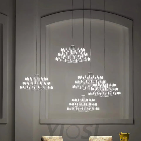 Sky Ballet Candle Chandelier ∅ 33.5″ ~∅ 39.8″ - Candle-1-Yiosilamp