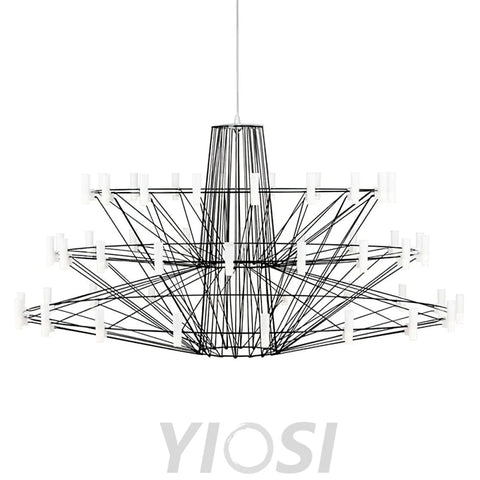 Sky Ballet Candle Chandelier ∅ 33.5″ ~∅ 39.8″ - Candle-1-Yiosilamp