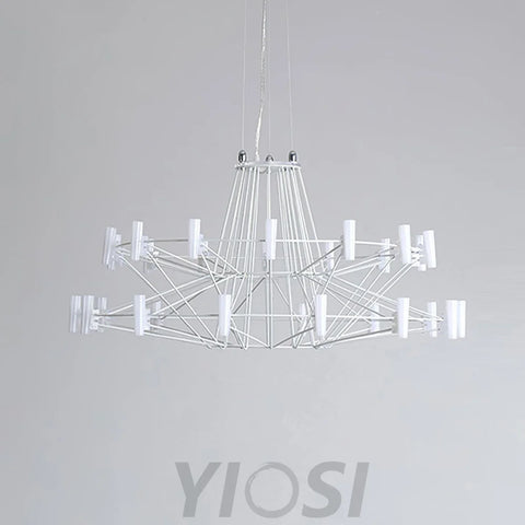 Sky Ballet Candle Chandelier ∅ 33.5″ ~∅ 39.8″ - Candle-1-Yiosilamp