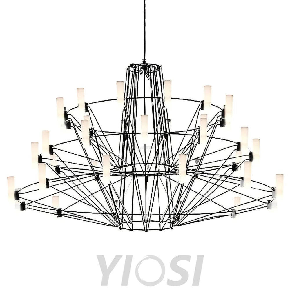 Sky Ballet Candle Chandelier ∅ 33.5″ ~∅ 39.8″ - Candle-1-Yiosilamp
