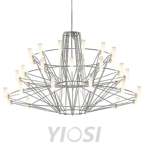 Sky Ballet Candle Chandelier ∅ 33.5″ ~∅ 39.8″ - Candle-1-Yiosilamp