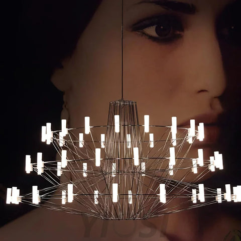 Sky Ballet Candle Chandelier ∅ 33.5″ ~∅ 39.8″ - Candle-1-Yiosilamp