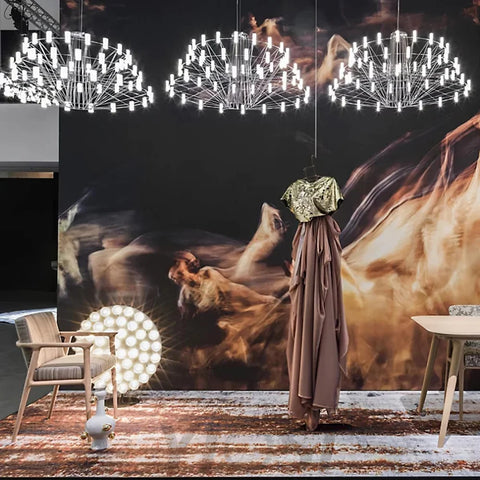 Sky Ballet Candle Chandelier ∅ 33.5″ ~∅ 39.8″ - Candle-1-Yiosilamp