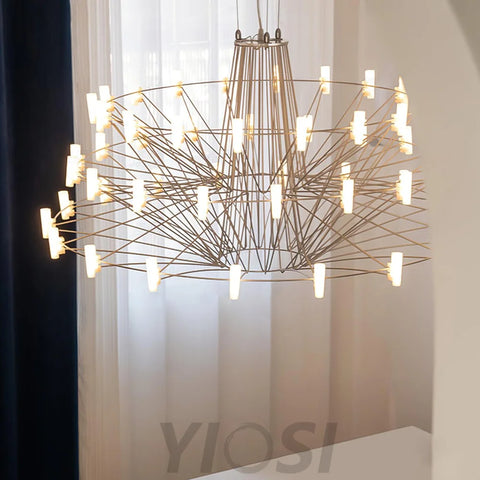 Sky Ballet Candle Chandelier ∅ 33.5″ ~∅ 39.8″ - Candle-1-Yiosilamp