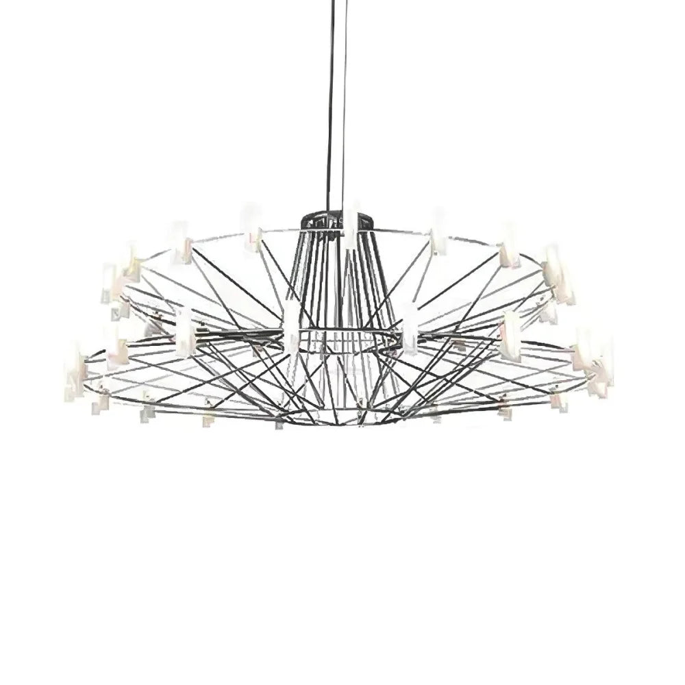 Sky Ballet Candle Chandelier ∅ 33.5″ ~∅ 39.8″ - Candle-1-Yiosilamp
