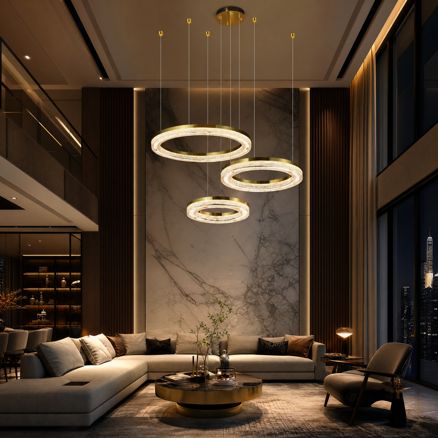 Sky Garden Modern Multi-Tier Cluster Chandelier - scene
