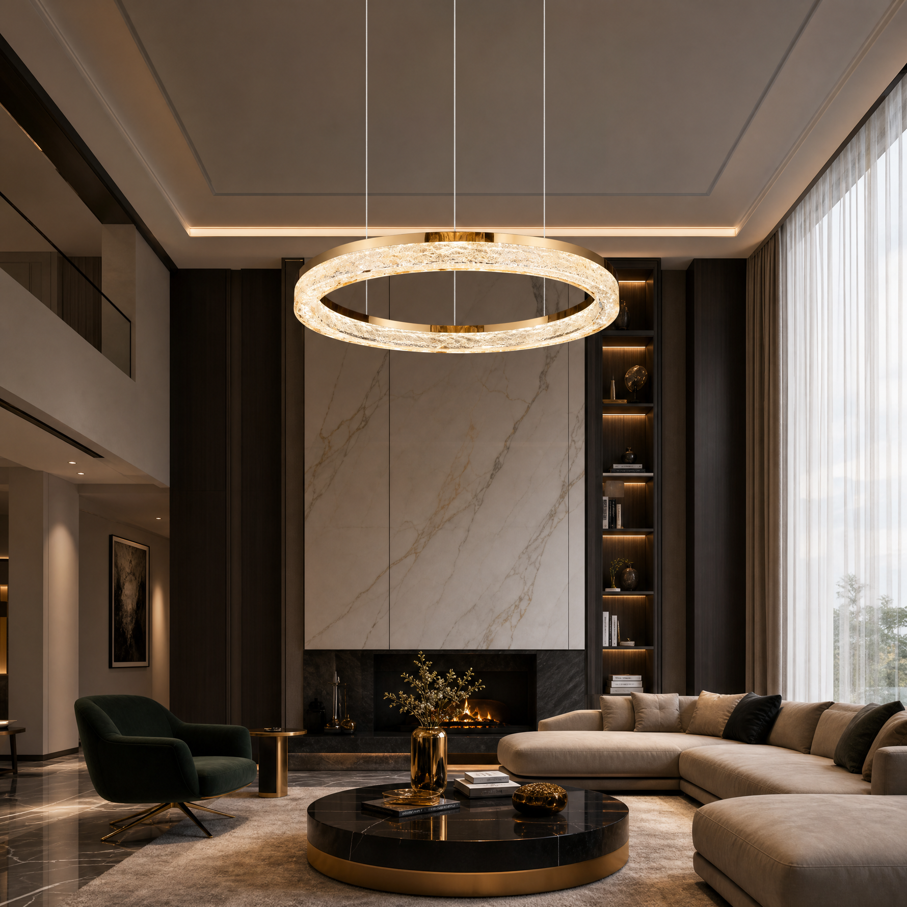 Sky Garden Modern Sculptural Pendant Light - scene