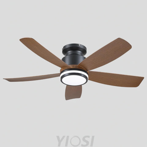 Sleek 41-Inch Recessed Ceiling Fan with Adjustable LED Lighting Bronze ceiling light