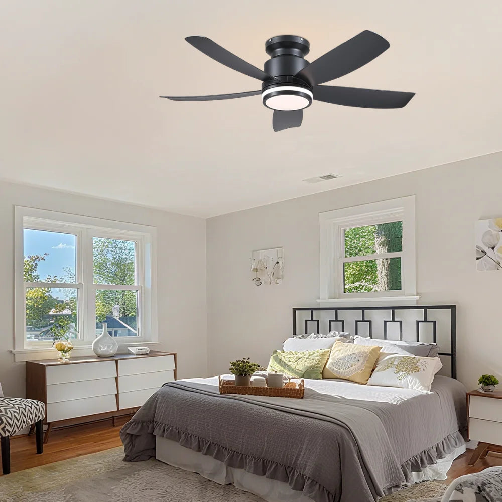 Sleek 41-Inch Recessed Ceiling Fan with Adjustable LED Lighting ceiling light