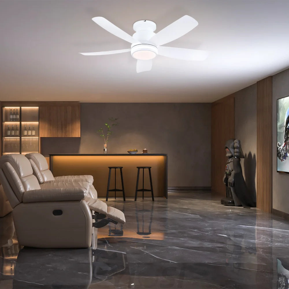 Sleek 41-Inch Recessed Ceiling Fan with Adjustable LED Lighting ceiling light