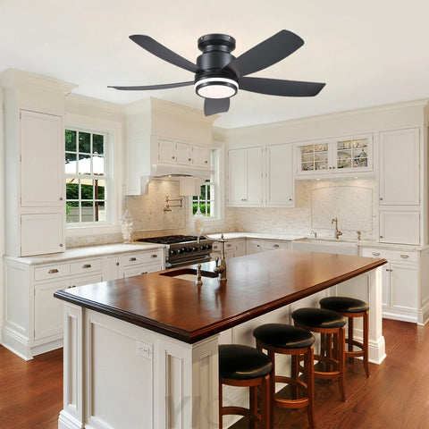 Sleek 41-Inch Recessed Ceiling Fan with Adjustable LED Lighting ceiling light