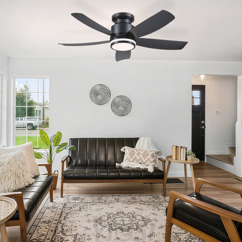 Sleek 41-Inch Recessed Ceiling Fan with Adjustable LED Lighting ceiling light